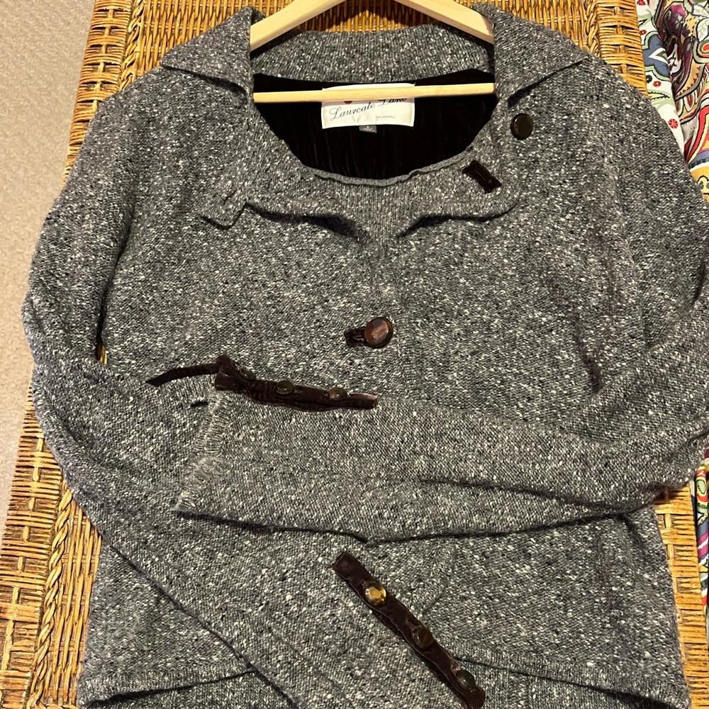 Forever 21 Charcoal Button-Up Cardigan